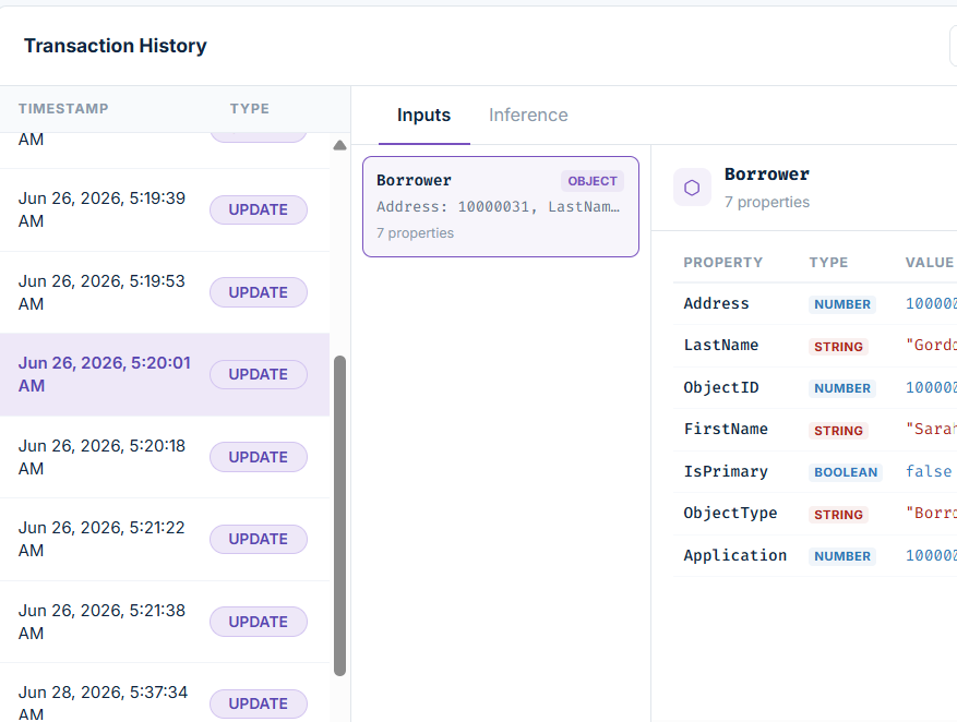 Intentyfi Transaction History stateful ledger and system of record